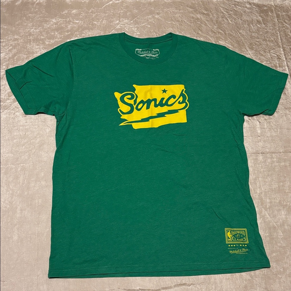 Mitchell & Ness Seattle Supersonics Green T-Shirt Size XXL